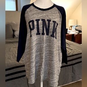 PINK Victoria's Secret Heathered Gray Top